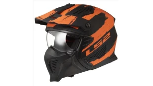 LS2 OF606 DRIFTER MUD MATT BLACK ORANGE M