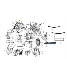 ΠΟΔΙΑ ΕΜΠΡΟΣΘΙΑ ΔΕΞΙΑ ΛΕΥΚΟ SYM JET X 125 L/C