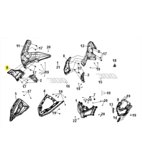 ΚΑΛΥΜΜΑ ΕΜΠΡΟΣΘΙΟ ΔΕΞΙΟ ΚΑΤΩ (GY-7450U) SYM ADX 300 SPARE PARTS